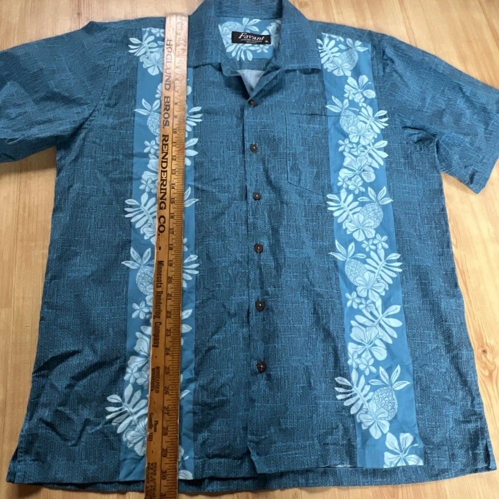 Men's Hawaiian Aloha Print Shirt -‎ Favant - Sz XL
